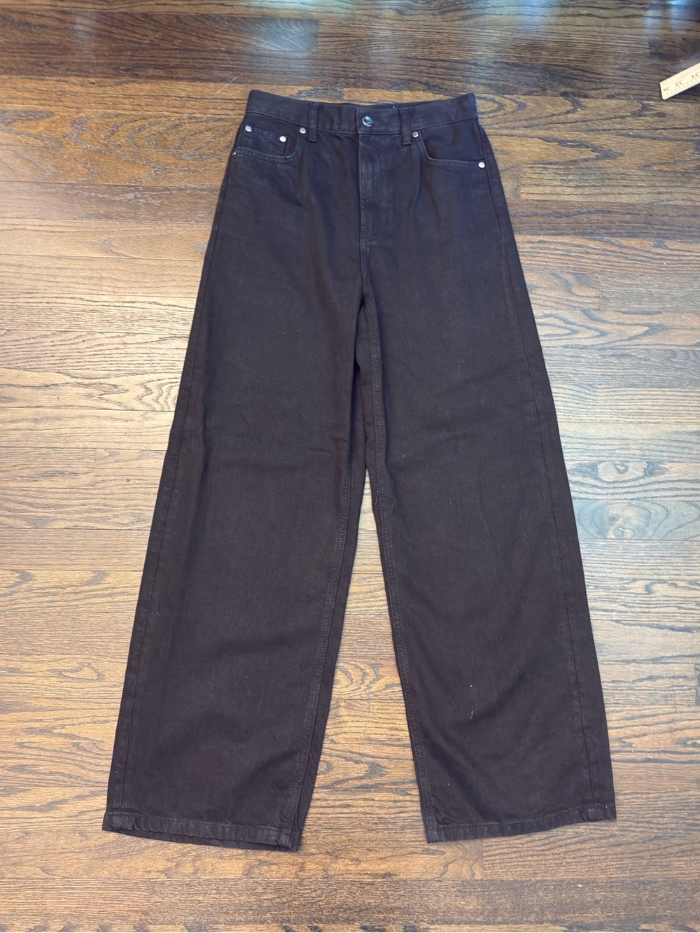 Zara Wide Leg Black Jeans US2/26